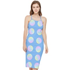 Abstract Stylish Design Pattern Blue Bodycon Cross Back Summer Dress by brightlightarts