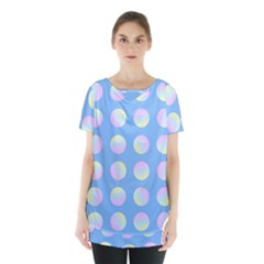 Abstract Stylish Design Pattern Blue Skirt Hem Sports Top by brightlightarts