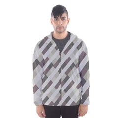 Pale Multicolored Stripes Pattern Men s Hooded Windbreaker by dflcprintsclothing