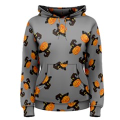 Pumpkin Heads With Hat Gray Women s Pullover Hoodie by TetiBright