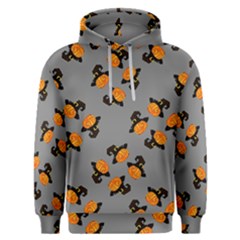 Pumpkin Heads With Hat Gray Men s Overhead Hoodie by TetiBright