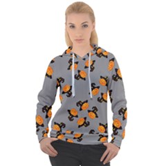 Pumpkin Heads With Hat Gray Women s Overhead Hoodie by TetiBright