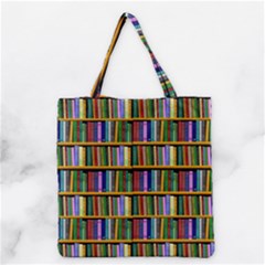 Books On A Shelf Grocery Tote Bag by TetiBright