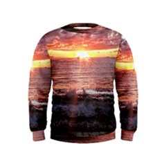 Tropical Sunset Kids  Sweatshirt by StarvingArtisan