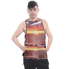 Tropical Sunset Men s Sleeveless Hoodie by StarvingArtisan