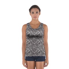 Black Cheetah Skin Sport Tank Top  by Sparkle