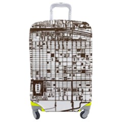 Antique Oriental Town Map  Luggage Cover (medium) by ConteMonfrey