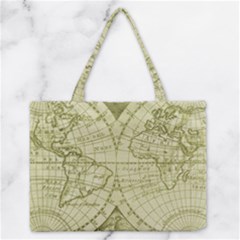 Vintage Mapa Mundi  Zipper Medium Tote Bag by ConteMonfrey