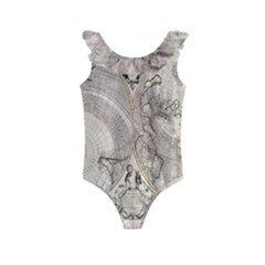 Mapa Mundi - 1774 Kids  Frill Swimsuit by ConteMonfrey