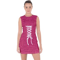 Aero Png-50red Lace Up Front Bodycon Dress by cw29471