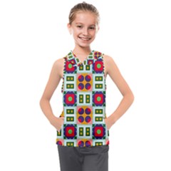 Shapes In Shapes 2                                                              Kids  Sleeveless Hoodie by LalyLauraFLM