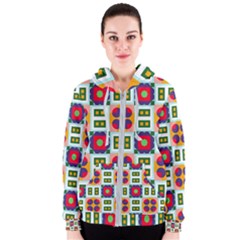 Shapes In Shapes 2                                                                 Women s Zipper Hoodie by LalyLauraFLM