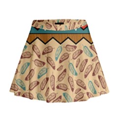 Ethnic-tribal-pattern-background Mini Flare Skirt by Vaneshart