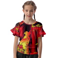 Red Light Ii Kids  Cut Out Flutter Sleeves by MRNStudios