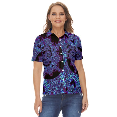 Shay Women s Short Sleeve Double Pocket Shirt by MRNStudios