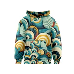 Waves Ocean Sea Abstract Whimsical (1) Kids  Pullover Hoodie