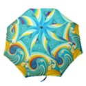 Waves Ocean Sea Abstract Whimsical Folding Umbrellas View1