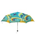 Waves Ocean Sea Abstract Whimsical Folding Umbrellas View3