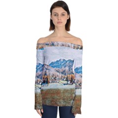 Trentino Alto Adige, Italy  Off Shoulder Long Sleeve Top by ConteMonfrey