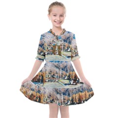 Trentino Alto Adige, Italy  Kids  All Frills Chiffon Dress by ConteMonfrey