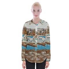 Alone On Gardasee, Italy  Womens Long Sleeve Shirt