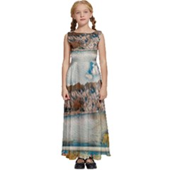 Side Way To Lake Garda, Italy  Kids  Satin Sleeveless Maxi Dress by ConteMonfrey