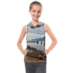 Ducks On Gardasee Kids  Sleeveless Hoodie by ConteMonfrey