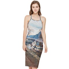 Boats On Gardasee, Italy  Bodycon Cross Back Summer Dress by ConteMonfrey