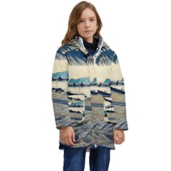 A Walk On Gardasee, Italy  Kid s Hooded Longline Puffer Jacket by ConteMonfrey