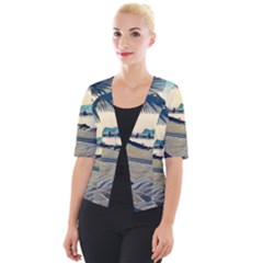 A Walk On Gardasee, Italy  Cropped Button Cardigan by ConteMonfrey
