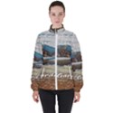 Calm Day On Lake Garda Women s High Neck Windbreaker View1