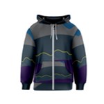 Abstract Landscape Art Design Pattern Water Kids  Zipper Hoodie