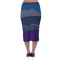 Abstract Landscape Art Design Pattern Water Velvet Midi Pencil Skirt View2