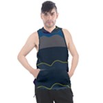 Abstract Landscape Art Design Pattern Water Men s Sleeveless Hoodie