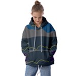 Abstract Landscape Art Design Pattern Water Kids  Oversized Hoodie