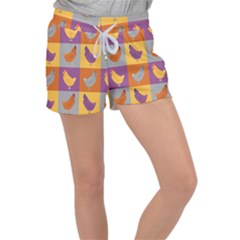 Chickens Pixel Pattern - Version 1a Velour Lounge Shorts by wagnerps