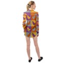 Chickens Pixel Pattern - Version 1a Long Sleeve Chiffon Shirt View2