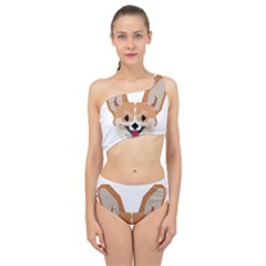 Cardigan Corgi Face Spliced Up Two Piece Swimsuit by wagnerps