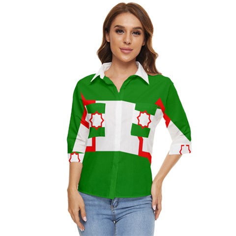 Andalusia Flag Women s Quarter Sleeve Pocket Shirt by tony4urban