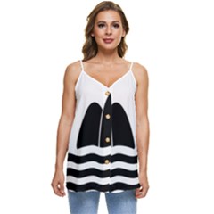 Gozo Malta Flag Casual Spaghetti Strap Chiffon Top