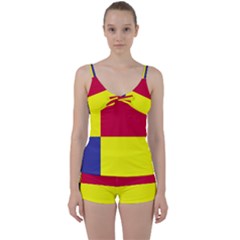 Kosicky Flag Tie Front Two Piece Tankini