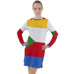 Comoros Long Sleeve Hoodie Dress by tony4urban