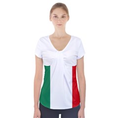 Italy Short Sleeve Front Detail Top