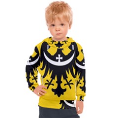 Dolnoslaskie Flag Kids  Hooded Pullover by tony4urban