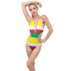 Lubuskie Flag Plunging Cut Out Swimsuit