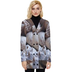 Beautiful Seashells  Button Up Hooded Coat  by StarvingArtisan