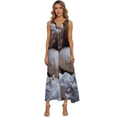 Beautiful Seashells  V-neck Sleeveless Loose Fit Overalls by StarvingArtisan