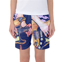 Stevie Ray Guitar  Women s Basketball Shorts by StarvingArtisan