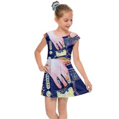 Stevie Ray Guitar  Kids  Cap Sleeve Dress by StarvingArtisan