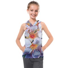 Daisy Painting  Kids  Sleeveless Hoodie by StarvingArtisan